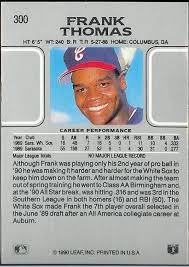1990 leaf #299 edgar martinez sgc 10 gem mint. How To Spot A Counterfeit 1990 Leaf Frank Thomas Rookie Card Sports Card Info