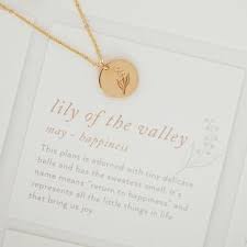 Birth Month Flower Necklace Australia May Birth Flower Lily Of The Valley In 2020 May Birth Flowers Birth Flowers Birth Flower Tattoos