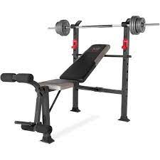 Cap Strength Deluxe Standard Bench With 100 Lb Weight Set Walmart Com Home Gym Set Weight Set Weight Bench Set