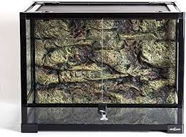 Repti Zoo Reptile Glass Terrarium With Foam Backgrounds Double Hinge Door With Screen Ventilation Reptile Terr Terrarium Tank Glass Terrarium Reptile Terrarium