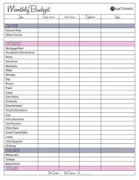 Free Monthly Budget Template Monthly Budget Template Budget Binder Printables Monthly Budget Printable