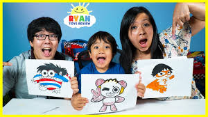 Red titan ryan toys review coloring pages e993 com. 3 Markers Challenge With Daddy And Mommy Youtube