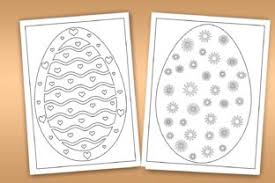 Download this adorable dog printable to delight your child. Easter Eggs Coloring Pages Writing Paper Grafico Por Happy Printables Club Creative Fabrica