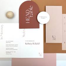 Blush And Terra Cotta Wedding Invitation In 2020 Brand Identity Design Oval Wedding Invitation Modern Branding