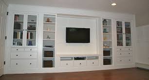 The Wall Mounted Tv Finished The Wall Ikea Built In Built Ins Ikea Hemnes Cabinet