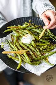 Knusprige Green Bean Fries Aus Dem Ofen Eat This Foodblog Vegane Rezepte Stories Rezepte Grune Bohnen Rezept Grune Bohnen
