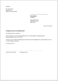 Sie wurden gekündigt und müssen sich nach einer neuen anstellung umsehen. Kundigung Fur Unia Mitgliedschaft Kostenlos Als Pdf Erstellen