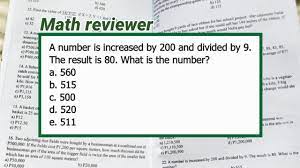 To be more specific, by which integers can you divide 80 and get another integer? A Number Is Increased By 200 And Divided By 9 The Result Is 80 What Is The Number Youtube