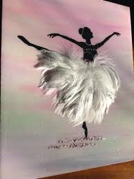 Ballet Art Painting Resin Art Ballerina Painting Wall Art For Girl Ballerina Tutu Girl Wall Decor Pink Decor Ballerina Painting Art Painting Painting Art Projects