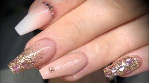 If they're applied properly with good quality products, they will make your nails look strong, healthy and the the pretty pink and champagne colors are irresistible. Acrylic Nails Rose Gold Design Set Youtube