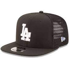 Los Angeles Dodgers New Era Mesh Fresh 9fifty Adjustable Hat Black 27 99 Dodger Hats Flat Bill Hats Dodgers