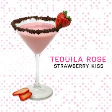 The pink russian cocktail substitutes strawberry flavored tequila rose for the heavy cream for a delicious, creamy mixed drink. Strawberry Kiss 1 Oz Tequila Rose 5 Oz Light Rum 1 Oz Chocolate Liqueur 1 Oz Half And Half Pour All The I Tequila Rose Rose Recipes Mixed Drinks Recipes