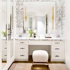 Marble And Gold Bathroom Makeup Vanity Luxury Vanity Design Bathroom With Makeup Vanity Bathroom Interior Design Master Bathroom Design