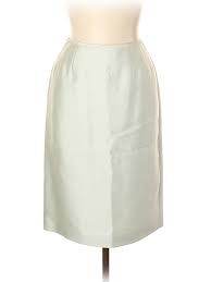 Details About Albert Nipon Women Green Wool Skirt 6 Petite