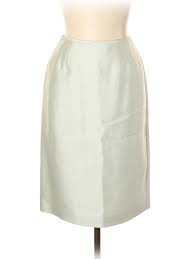 Details About Albert Nipon Women Green Wool Skirt 6 Petite
