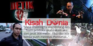 Program ini menyingkap realiti di sebalik pengalaman yang terpaksa. Bahu Tiba Tiba Ditepuk Host Dedah Pengalaman Seram Rancangan Detik 12 Malam Kisah Dunia
