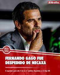 FERNANDO GAGO, DESPEDIDO ❌ 🇲🇽 Ya finalizada la fase regular de la Liga  MX, Necaxa hizo oficial la salida del entrenador argentino. 📊 Con Pintita  al mando, el equipo ganó sólo 4