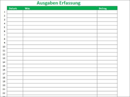 Es steht als kostenloser download für den privaten gebrauch zum ausdrucken bereit. Ausgaben In Excel Vorlage Erfassen Alle Meine Vorlagen De