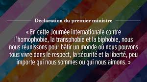 Avec les informations de la presse canadienne. Declaration Du Premier Ministre A L Occasion De La Journee Internationale Contre L Homophobie La Transphobie Et La Biphobie Premier Ministre Du Canada