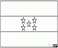 Coloriage Drapeau Du Honduras A Imprimer
