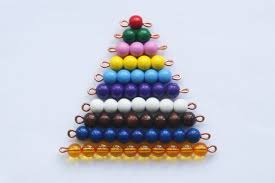 Coloured Beads Stair Bead Bar Math For Kids Montessori Materials