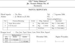 Dalam transaksi penjualan kredit, jika order dari pelanggan telah dipenuhi dengan pengiriman barang atau penyerahaan jasa, untuk jangka waktu tertentu perusahaan memiliki piutang kepada pelanggannya. Macam Macam Bukti Transaksi Beserta Pengertian Dan Contoh