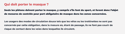 Il a tout vu, tout entendu, mais pas tout lu. Masques Obligatoires A L Exterieur Doit On Le Porter A Velo Moto Ou En Scooter