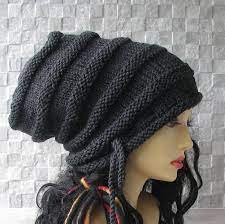 Dreadlock Hat With Drawstring For Men Women Extra Large Etsy Dreadlock Accessories Knitted Slouch Hat Knitting Accessories