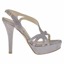 Scarpe tacco 12 con plateau. Sandalo Da Donna Con Plateau In Camoscio Grigio Glicine Tacco 12