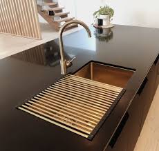 brushed burnished brass tapware mixers