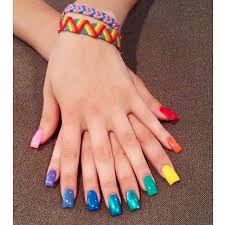 M Scott On Instagram Pridenails Shout Out To This Flower X0 For Picking 9 Out If 10 Colors And Tak Rainbow Nails Rainbow Nail Art Rainbow Nail Art Designs