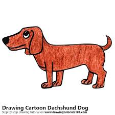 Dachshunds are also known as wiener dogs or sausage dogs. Learn How To Draw A Cartoon Dachshund Dog Cartoon Animals Step By Step Drawing Tutorials