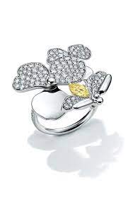 Maybe you would like to learn more about one of these? Tiffany Paper Flowers Yellow Diamond Firefly Ring In Platinum Yellow Diamond Necklace Fashion Rings Rings For Girls