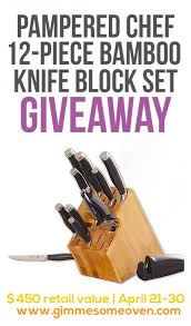 pampered chef 12 piece knife block set