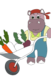 All 14 stations of the cross in coloring pages with a grotto boarder for preschool age and up. Coloring Page A Hippo With A Crop Basket Download Print A4 And Color Online