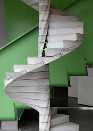 Design of a stair slab. Helix Concrete Spiral Staircase By Matter Design