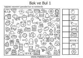 Bak Ve Bul Etkinligi 1 Faaliyetler Boyama Sayfalari Evde Egitim