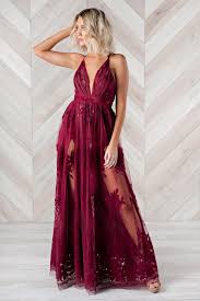 Top Of The Class Plunging Neckline Dress Wine Plunging Neckline Dress Wine Colored Dresses Chic Wedding Dresses