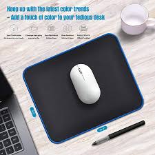 When we move the mouse then mouse's ball roll and sensors that are embedded inside identify the motion and move on screen's surface portion at the same directions. Buy Computer Mouse Pad 4mm Thick With Blue Non Slip Rubber Base Small Black Gaming Mouse Pads Mat With Smooth Surface Durable Stitched Edge Mousepad For Laptop Gaming Home 10 2x8 3x0 16in Online In Indonesia