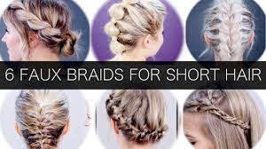 6 Different Faux Braids For Short Hair Milabu Braids For Short Hair Short Hair Tutorial Faux Braids
