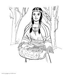 Here's a cute little india greeting you on thanksgiving 2013! Indian Coloring Page Coloring Pages Printable Com