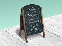 Download Free A Frame Chalkboard Restaurant Cafe Menu Mockup Psd Pizarra Tarjetas Rotulacion