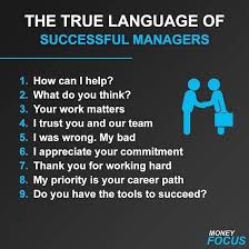 The True Language Of Successful Managers Tag A Friend Money Focus Money Focus Money F Business Leadership Leadership Inspiration Leadership Quotes