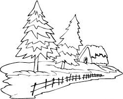 Pine tree coloring page generally is a enjoyable exercise kids and adults. Two Pine Trees And House Tree Coloring Page Tree Coloring Pages Tree Outline