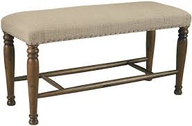 We have a vast selection of upholstered dining benches which are made to measure to fit your dining table and complement the decor in your home. Signature Design By Ashley Lettner Gray Brown Extra Large Upholstered Dining Room Bench D733 00 Fitz S Furniture Gallery