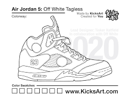 Getcolorings.com has more than 600 thousand printable coloring pages on sixteen thousand topics thousands of printable coloring pages, for kids and adults! Air Jordan 5 Sneaker Coloring Pages Created By Kicksart