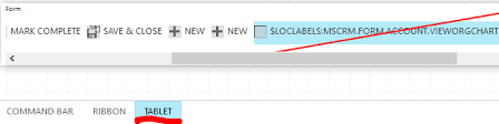 hiding open org chart button on account command bar in