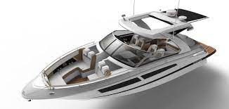 Four Winns H350 As Can Be Seen In This Computer Generated Image Forward Facing Seating For Lots Of Guests Was Of Primary Importanc Boat Bowrider Yacht Design