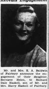 Marriage of Berniece Helen