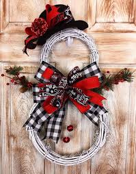 Black And White Plaid Christmas Wreath Large Grapevine Snowman Wreath Snowman Wreath Winter Wreath Etsy Christmas Wreaths Christmas Wreaths Diy Christmas Decorations Wreaths